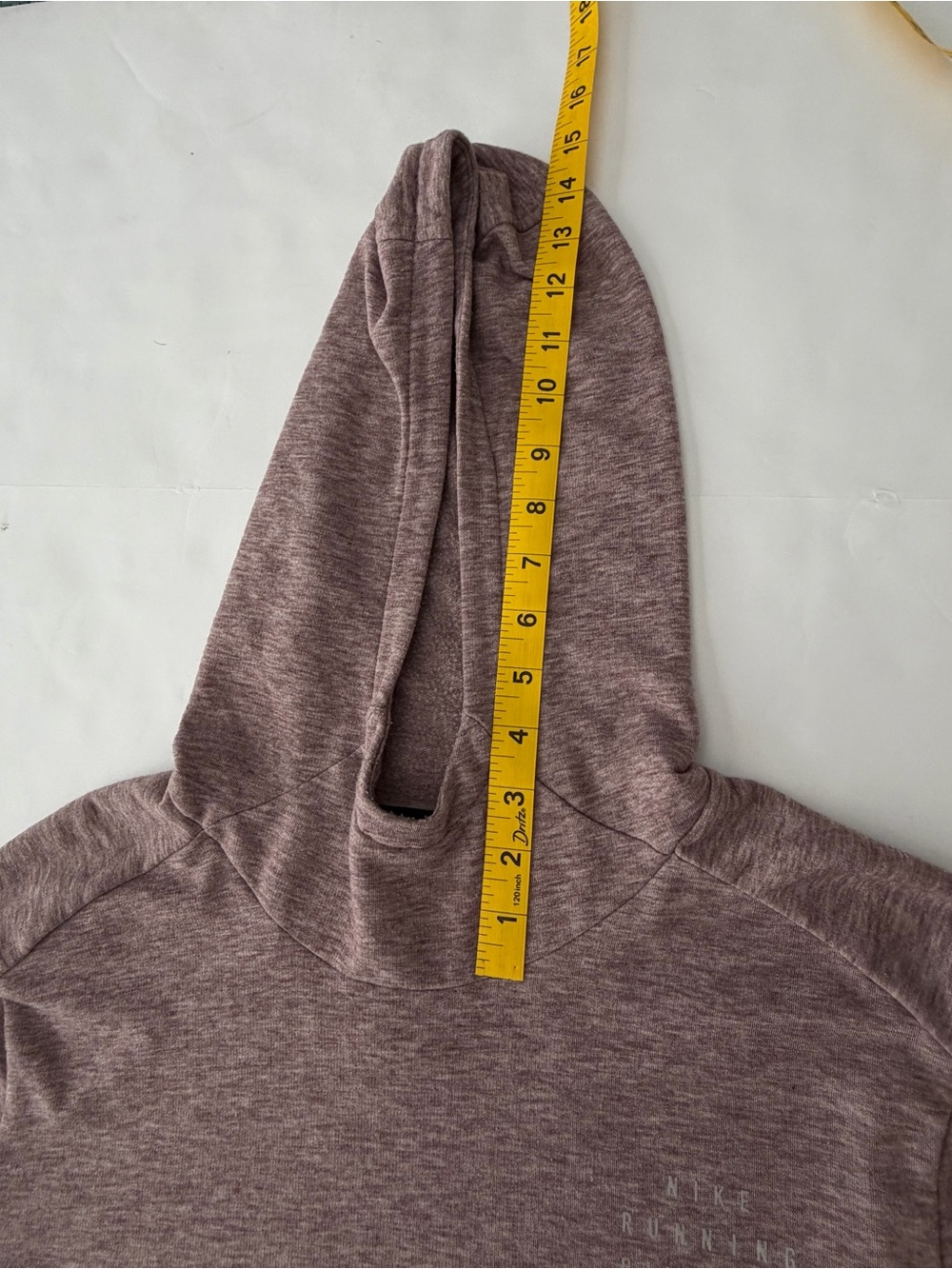 Nike Running Division Men's Hoodie Long Sleeve Maroon Gray Chevron Medium - Picture 5 of 9